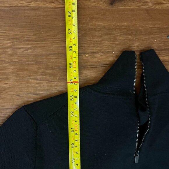 Michael Kors Collection Merino Wool Turtleneck Streamer Dress Black M NWOT - Picture 13 of 13